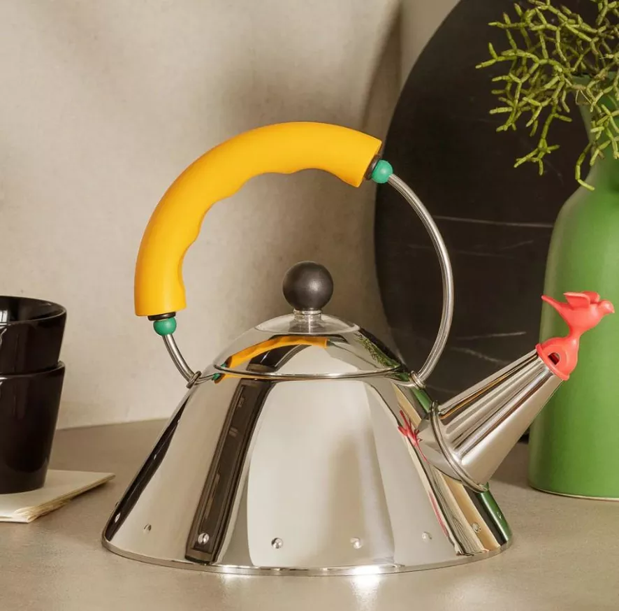 Alessi 9093/1 By Michael Graves Fluitketel Small Geel 2 Alessi 9093/1 By Michael Graves Fluitketel Small Geel - Afbeelding 2