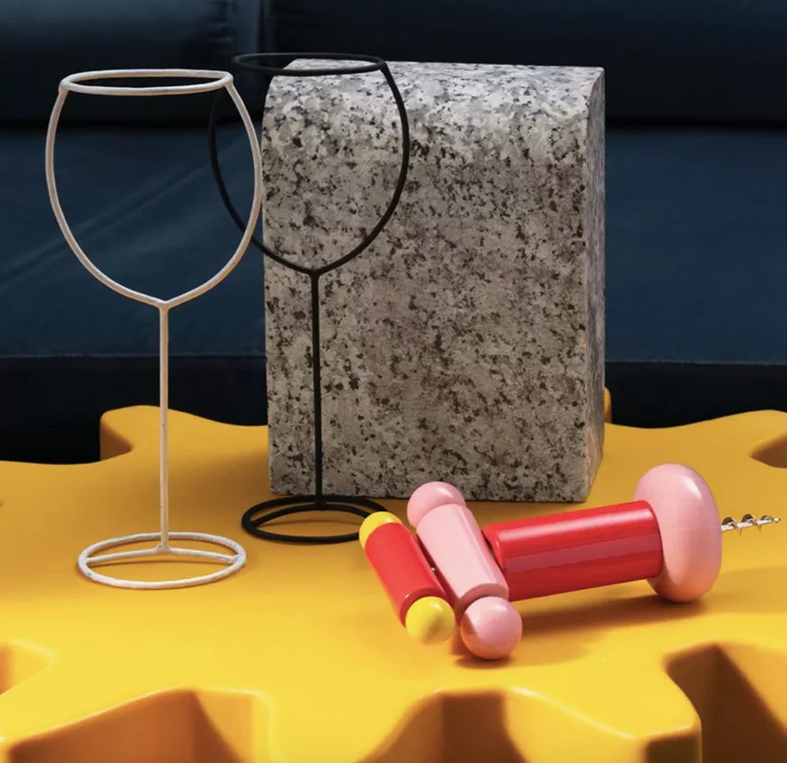 Alessi Sotsass Kurkentrekker Zwart 3 Alessi Sotsass Kurkentrekker Zwart - Afbeelding 3