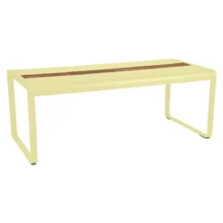 Fermob Bellevie Tuintafel 196x90 Met Opbergruimte Frosted Lemon