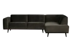 BePureHome Statement Hoekbank Rechts, Velvet Warm Groen