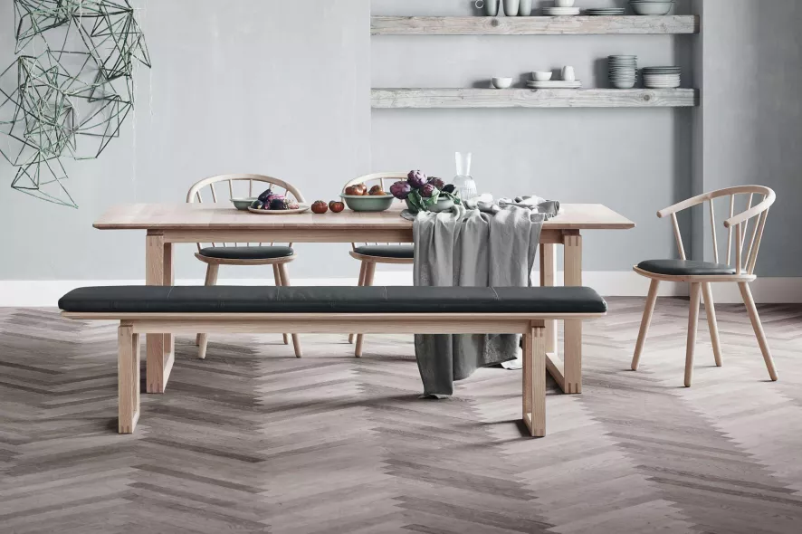 Bolia Nord Eetbank 200 Naturel Geolied Eiken 3 Bolia Nord Eetbank 200 Naturel Geolied Eiken - Afbeelding 3