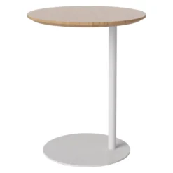 Bolia Pillar Bijzettafel Ø45 Geolied Eiken,grijs Gelakt Staal