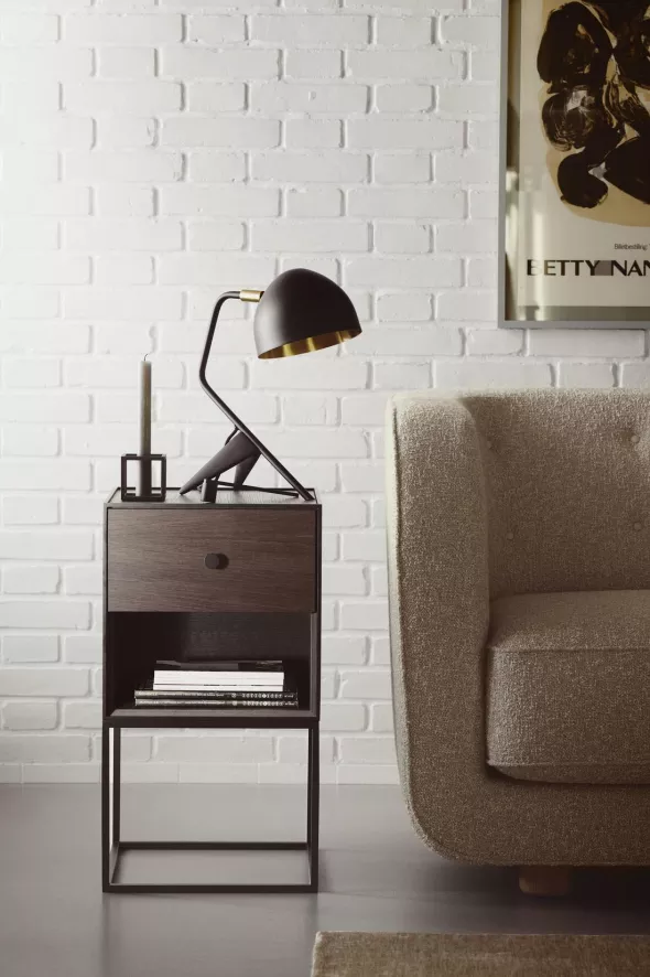 Audo Copenhagen Frame 35 Nachtkastje Met 2 Laden Gerookt Eiken 3 Audo Copenhagen Frame 35 Nachtkastje Met 2 Laden Gerookt Eiken - Afbeelding 3