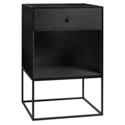 Audo Copenhagen Frame Nachtkastje 49 Met 1 Lade Zwart Gebeitst Essen