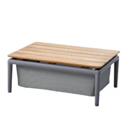 Cane-Line Conic Box Salontafel 74x52 Lichtgrijs