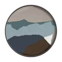 Ethnicraft Wabi Sabi Dienblad Graphite Ø92