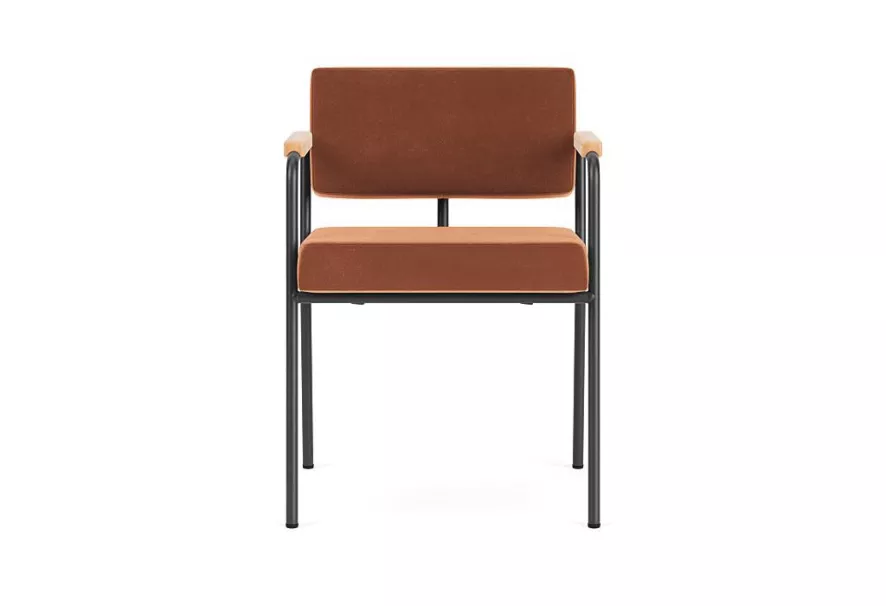 FÉST Monday Stoel Met Armleuning Zwart/naturel Sydney 22 Beige 2 FÉST Monday Stoel Met Armleuning Zwart/naturel Sydney 22 Beige - Afbeelding 2