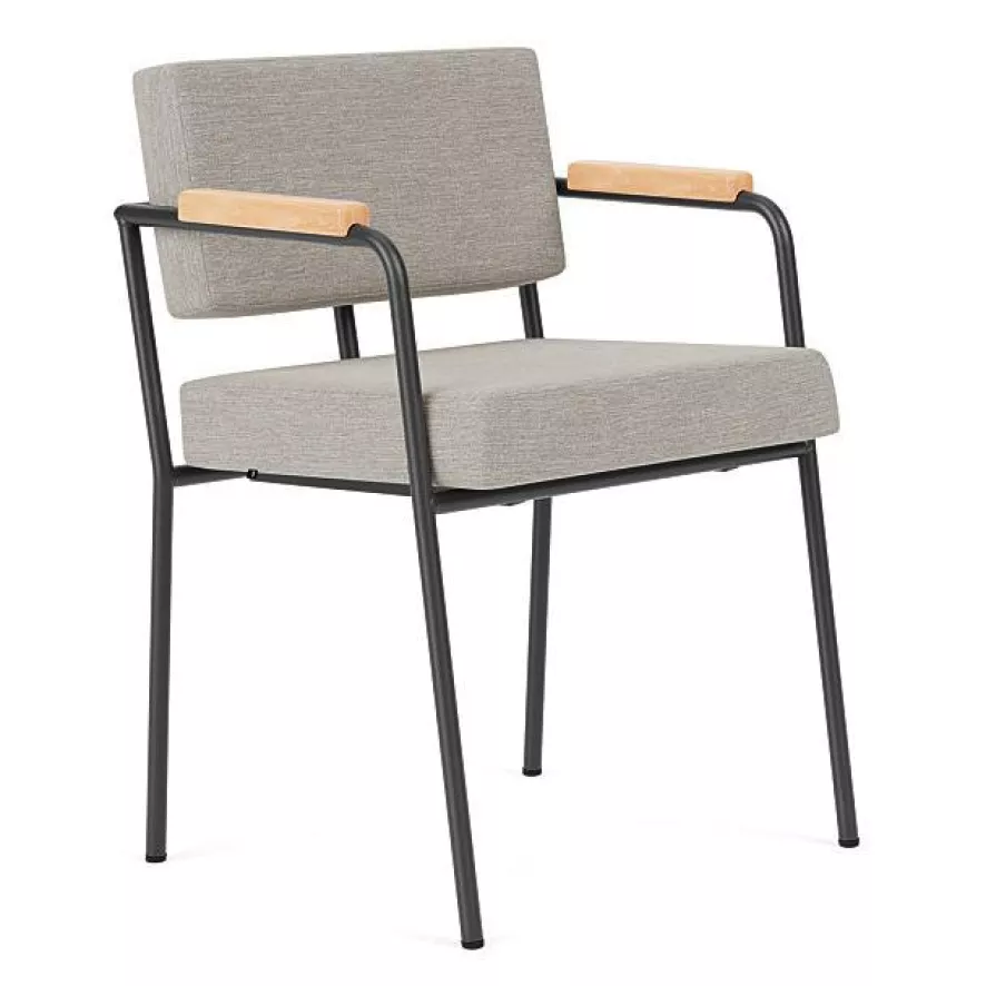 FÉST Monday Stoel Met Armleuning Zwart/naturel Sydney 22 Beige 1 FÉST Monday Stoel Met Armleuning Zwart/naturel Sydney 22 Beige