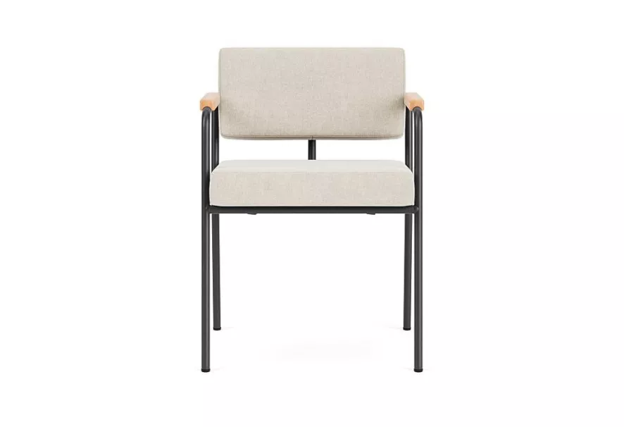 FÉST Monday Stoel Met Armleuning Zwart/naturel Sydney 22 Beige 4 FÉST Monday Stoel Met Armleuning Zwart/naturel Sydney 22 Beige - Afbeelding 4