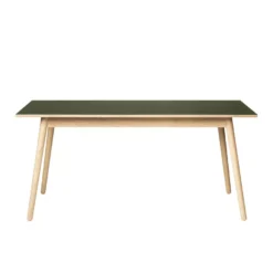FDB Møbler C35B Eettafel 160x82 Eiken Olijf Groen Blad