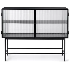 Ferm Living Haze Dressoir Reeded Glas Zwart
