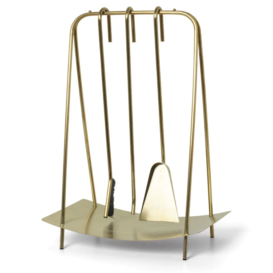 Ferm Living Port Openhaardset Messing 3 Ferm Living Port Openhaardset Messing - Afbeelding 3