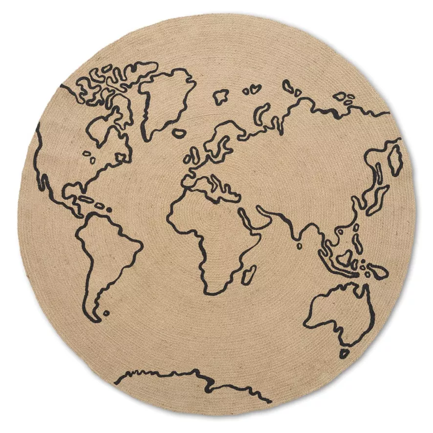 Ferm Living World Jute Vloerkleed Large 2 Ferm Living World Jute Vloerkleed Large - Afbeelding 2