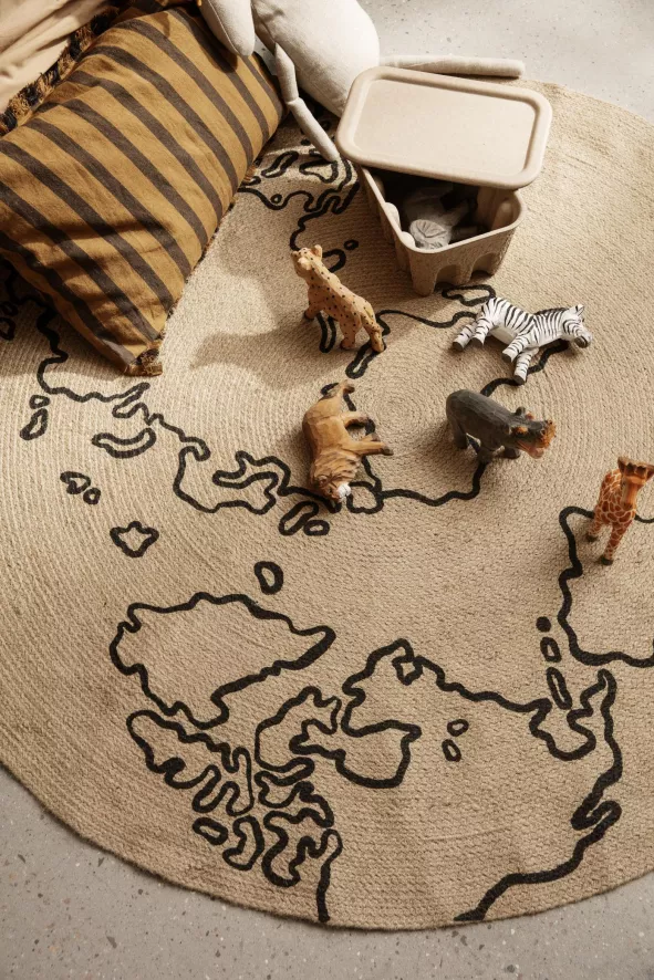 Ferm Living World Jute Vloerkleed Large 4 Ferm Living World Jute Vloerkleed Large - Afbeelding 4