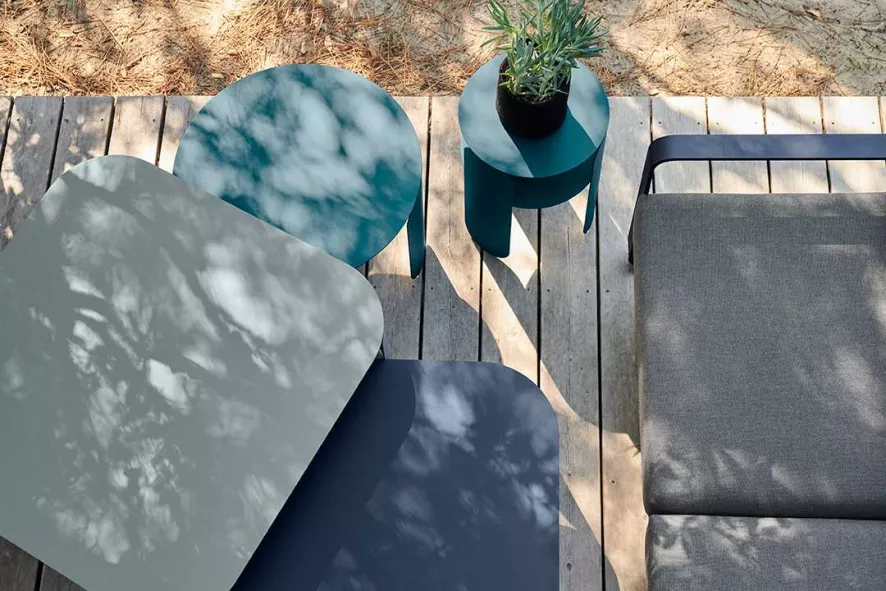 Fermob Bellevie 2-zits Loungebank Kussen Antraciet Poppy 10 Fermob Bellevie 2-zits Loungebank Kussen Antraciet Poppy - Afbeelding 10