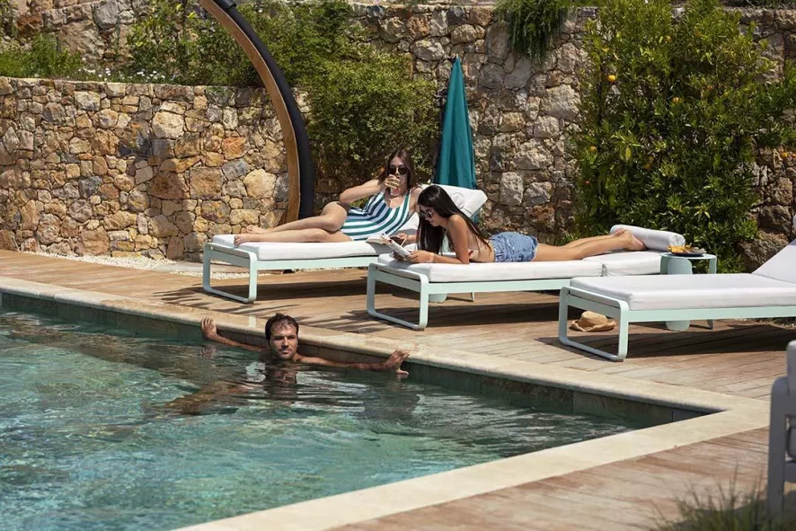 Fermob Bellevie Ligbed Kussen Wit Storm Grey 4 Fermob Bellevie Ligbed Kussen Wit Storm Grey - Afbeelding 4