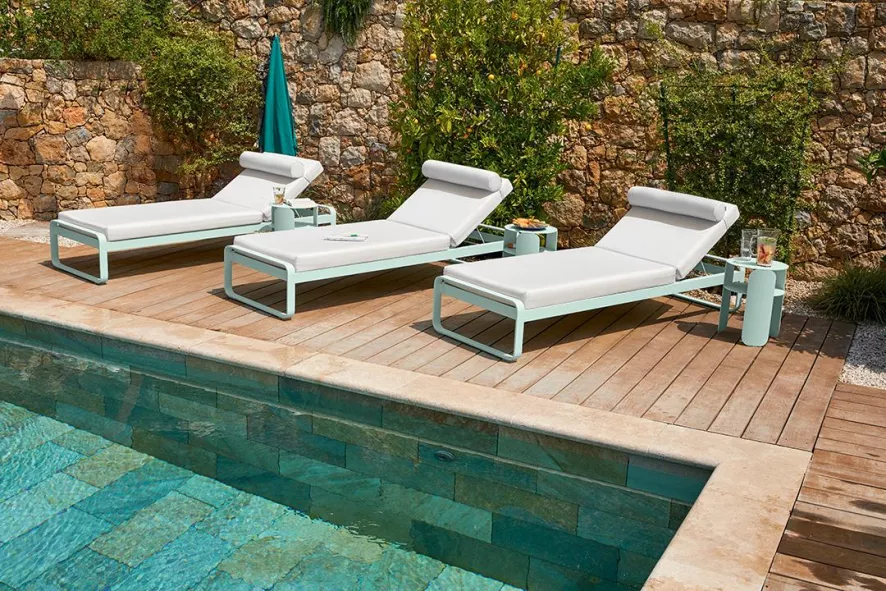 Fermob Bellevie Ligbed Kussen Wit Storm Grey 5 Fermob Bellevie Ligbed Kussen Wit Storm Grey - Afbeelding 5