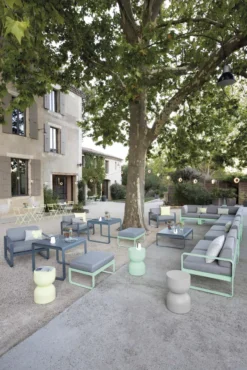 Fermob Bellevie Fauteuil Kussen Flannelgrijs Cedar Green -Flos Winkel x886x886 fermob bellevie salontafel 140x80.jpg.pagespeed.ic .fzYLySf tW