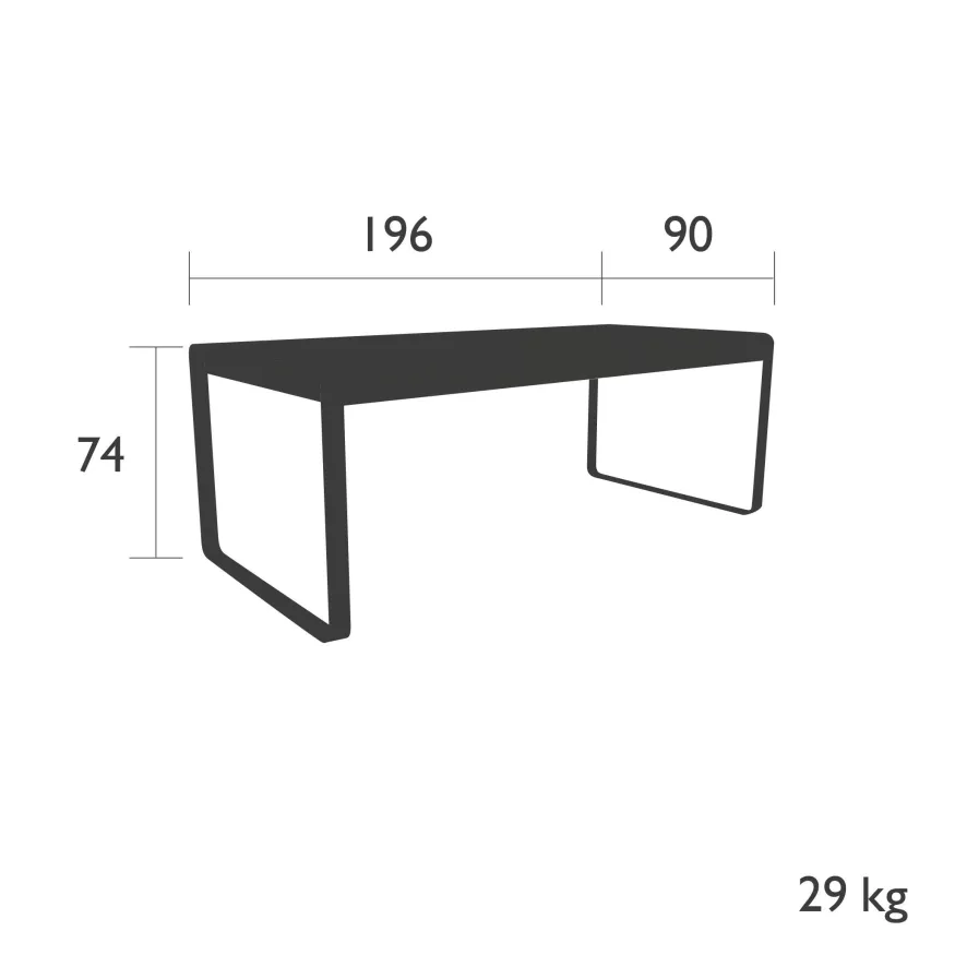 Fermob Bellevie Tuintafel 196x90 Cotton White 13 Fermob Bellevie Tuintafel 196x90 Cotton White - Afbeelding 13