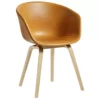 Hay About A Chair AAC23 Stoel Gezeept Onderstel Sense Cognac