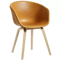 Hay About A Chair AAC23 Stoel Gezeept Onderstel Sense Cognac