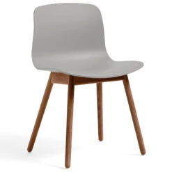 Hay About A Chair AAC12 Stoel Met Walnoot Onderstel Concrete Grey