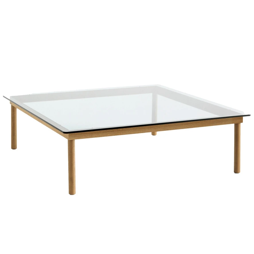 Hay Kofi Salontafel Gelakt Eiken 120x120 Helder Glas 1 Hay Kofi Salontafel Gelakt Eiken 120x120 Helder Glas