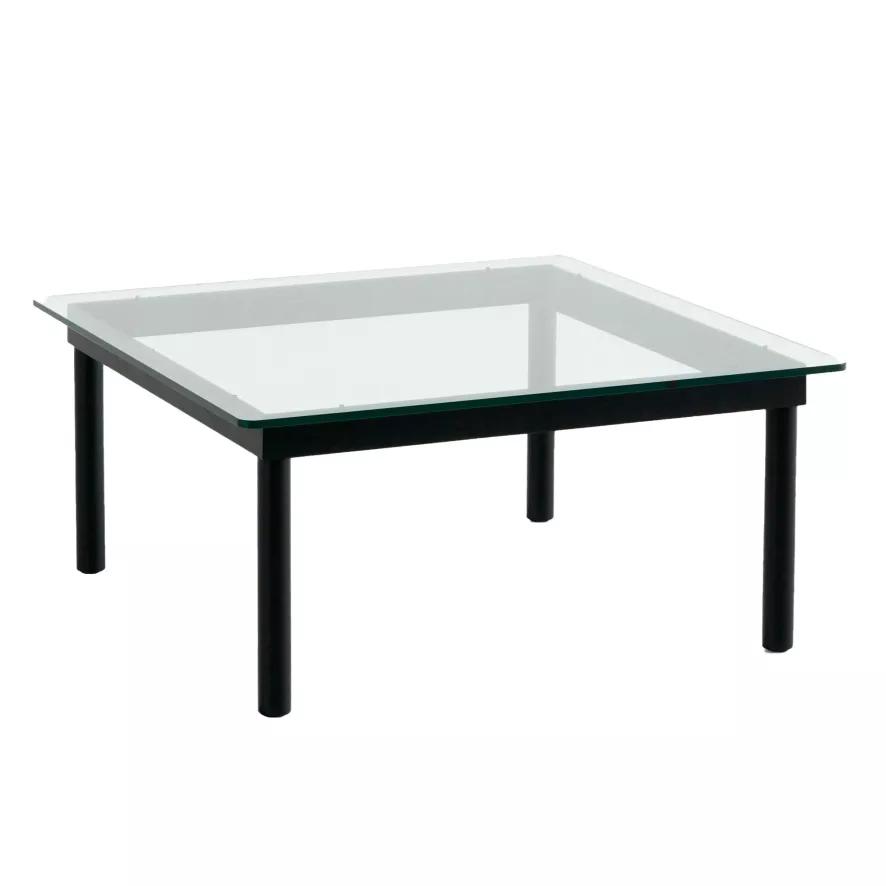 Hay Kofi Salontafel Zwart Gelakt Eiken 80x80 Grijs Glas 2 Hay Kofi Salontafel Zwart Gelakt Eiken 80x80 Grijs Glas - Afbeelding 2