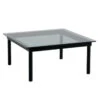 Hay Kofi Salontafel Zwart Gelakt Eiken 80x80 Grijs Glas