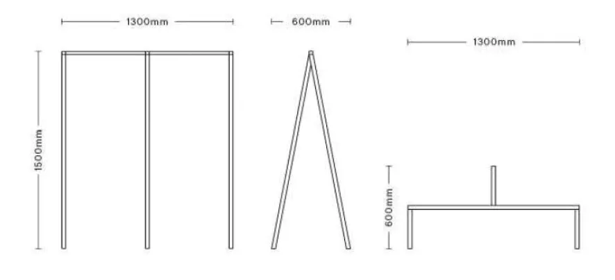Hay Loop Stand Wardrobe Kapstok Grijs 11 Hay Loop Stand Wardrobe Kapstok Grijs - Afbeelding 11