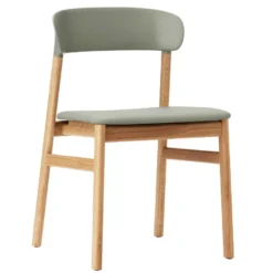 Normann Copenhagen Herit Oak Stoel Spectrum Leer Dusty Green