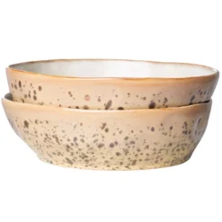 HKliving 70's Ceramic Pasta Bord Ø19.5 Set Van 2 Tiger