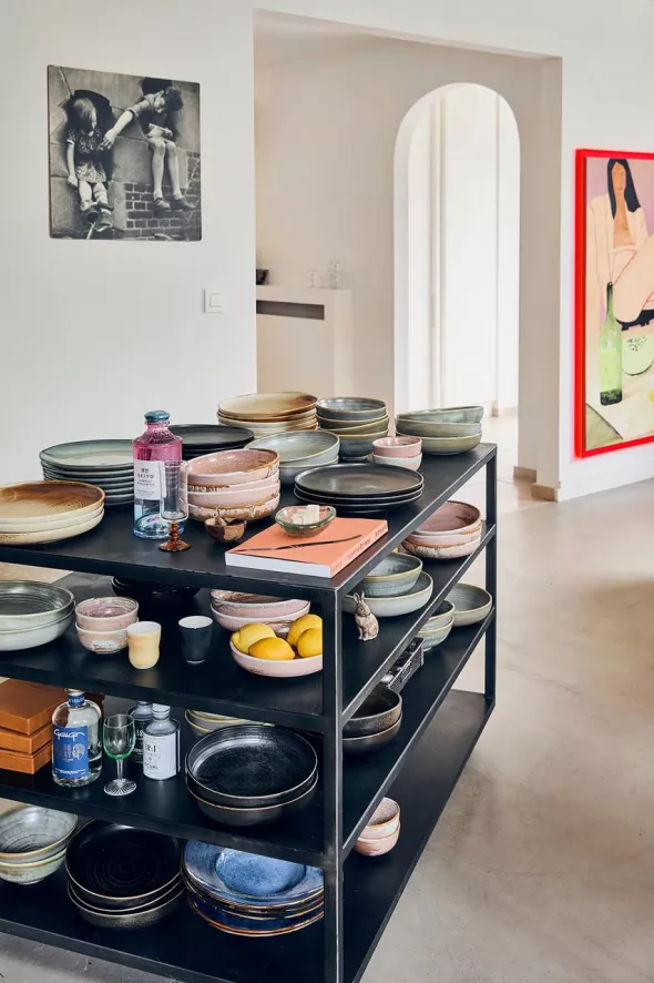 HKliving Chef Ceramic Diep Bord M Ø19.3 Rustic Blue 18 HKliving Chef Ceramic Diep Bord M Ø19.3 Rustic Blue - Afbeelding 18