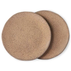 HKliving Gradient Ontbijtbord Set Van 2 Ø22.5 Taupe
