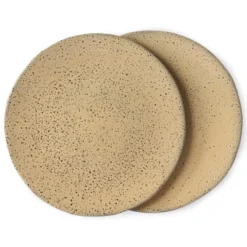 HKliving Gradient Ontbijtbord Set Van 2 Ø22.5 Peach