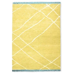 HKliving Hand Knotted Woolen Vloerkleed 180x280 Yellow