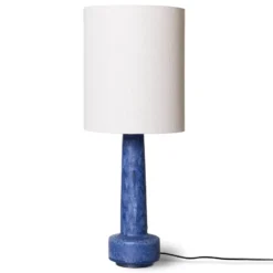 HKliving Retro Stoneware Tafellamp Blue
