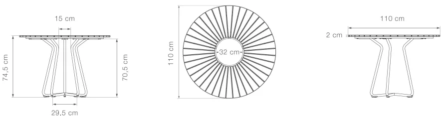 Houe Circle Tuintafel 110cm 14 Houe Circle Tuintafel 110cm - Afbeelding 14