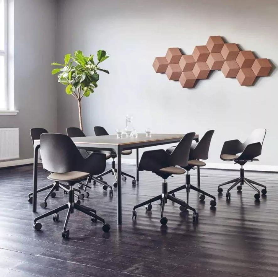 Houe Falk Bureaustoel Gestoffeerd Beige 6 Houe Falk Bureaustoel Gestoffeerd Beige - Afbeelding 6