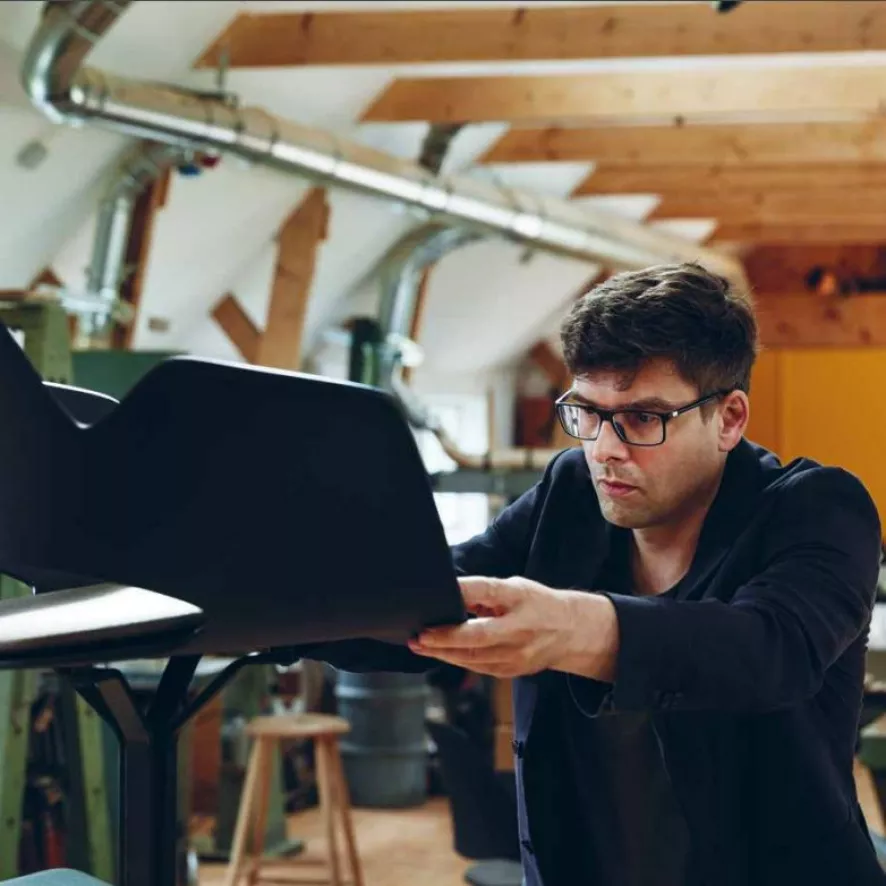 Houe Falk Bureaustoel Gestoffeerd Beige 4 Houe Falk Bureaustoel Gestoffeerd Beige - Afbeelding 4