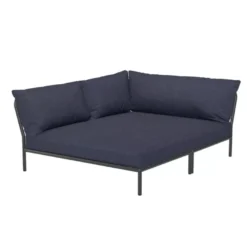 Houe Level2 Cozy Corner Loungebank Links Frame Donkergrijs Stof Indigo