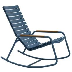 Houe ReClips Schommelstoel Met Bamboe Armleuningen Blauw