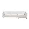 Kave Home Gala 4-zits Bank Met Chaise Longue Rechts Wit