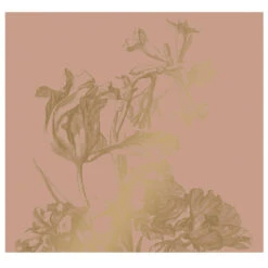 KEK Amsterdam Engraved Flowers Behang Gold Metallic Nude 6 Banen