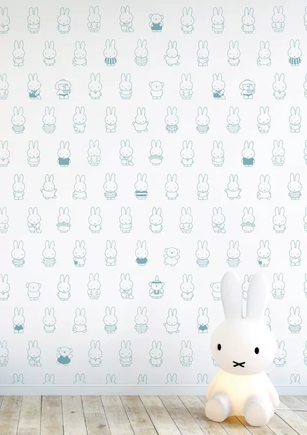 KEK Amsterdam Nijntje Various Behang Groen 13 KEK Amsterdam Nijntje Various Behang Groen - Afbeelding 13