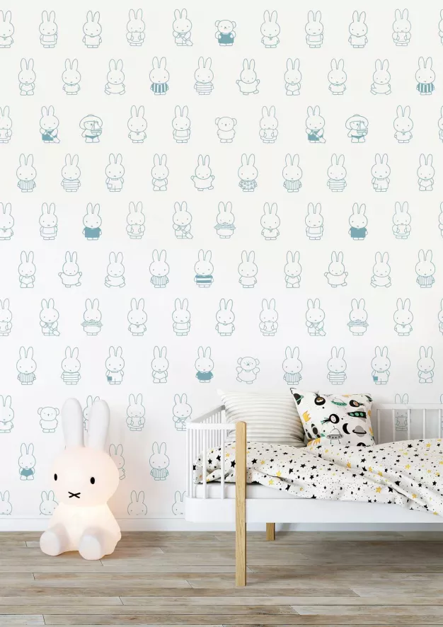 KEK Amsterdam Nijntje Various Behang Groen 14 KEK Amsterdam Nijntje Various Behang Groen - Afbeelding 14