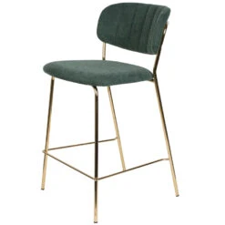 Livingstone Design Barkruk Parton Goud Onderstel 65 Donkergroen