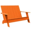 Loll Designs Adirondack 2-zits Tuinbank Sunset Orange