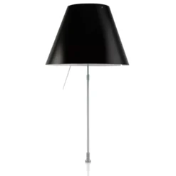 Luceplan Costanza Tafellamp Telescopisch Met Dimmer En Schroef Aluminium/zwart