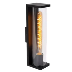 Lucide Sligo Wandlamp Buiten IP65 Hoog Zwart